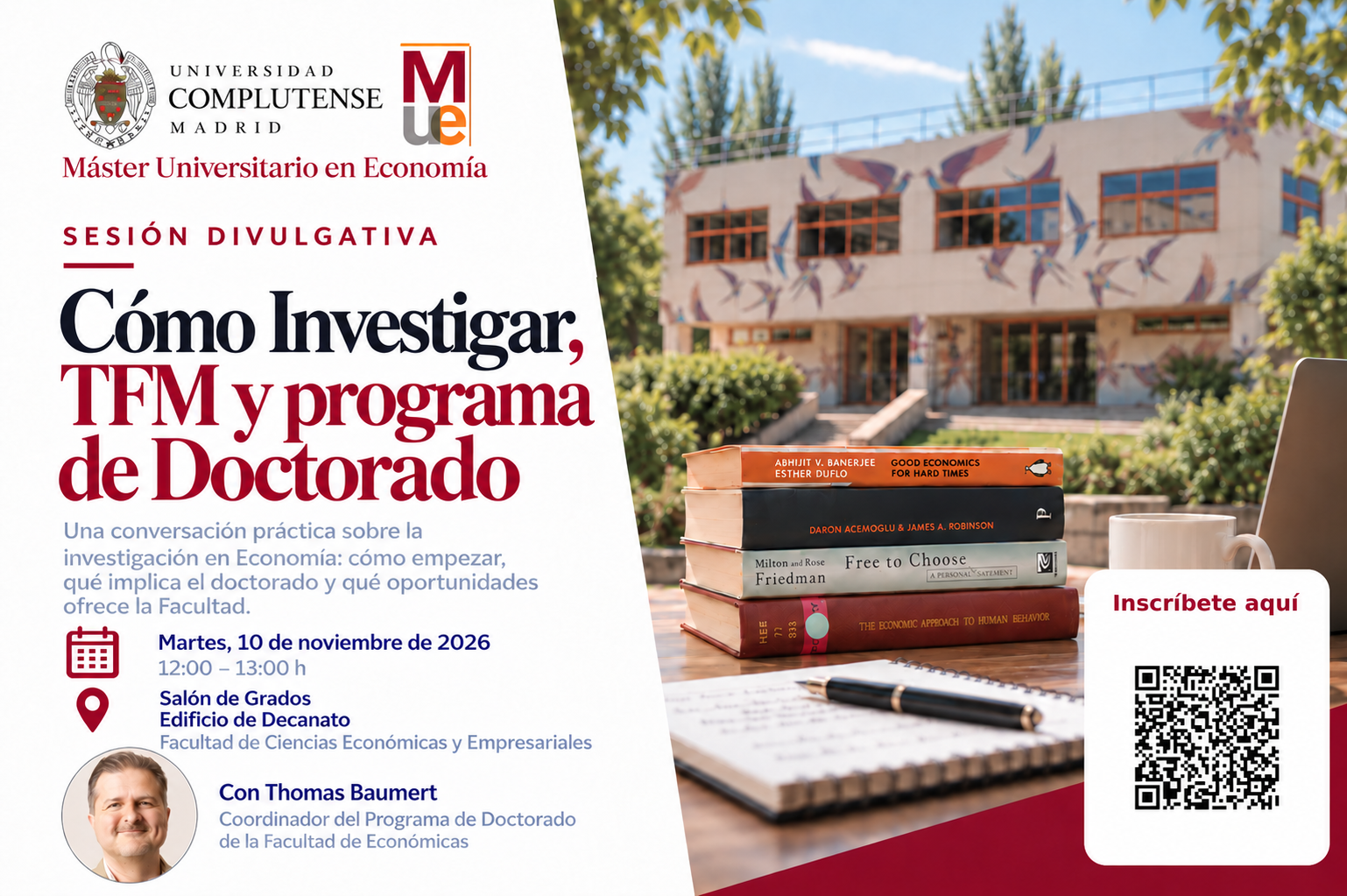 Sesión divulgativa del Máster en Economía